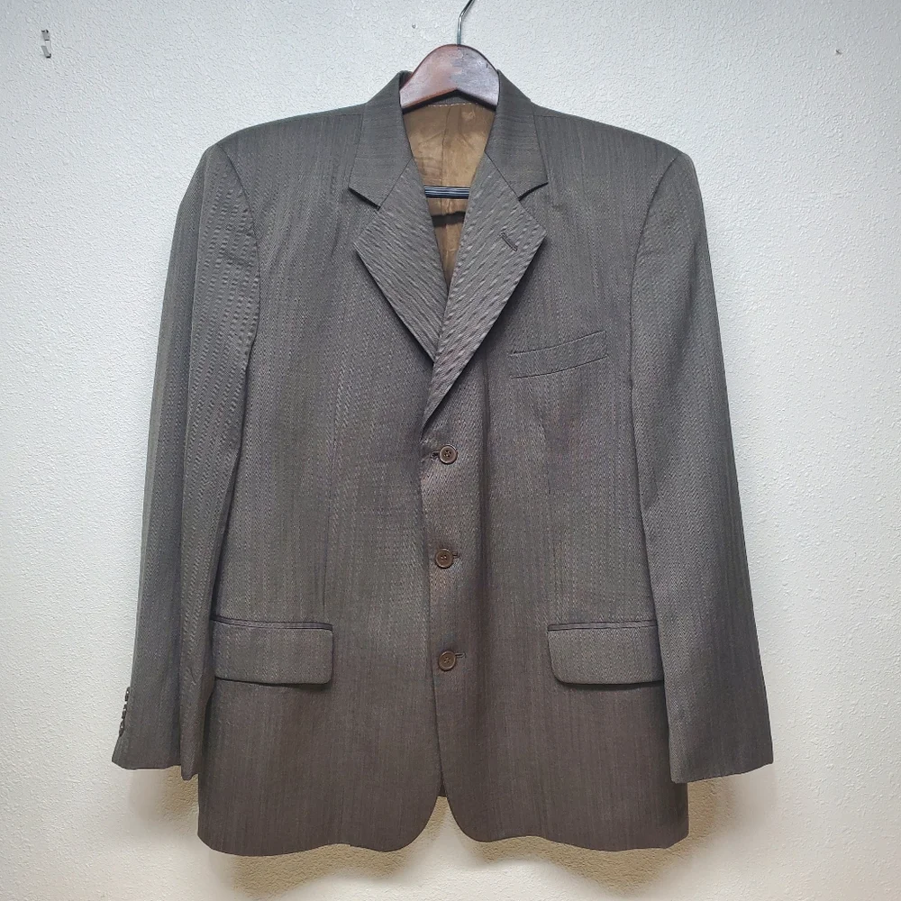 Yves Saint Laurent Men's Brown Blazer Jacket Size 42 - Picture 2 of 8